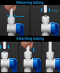 Instructions for 12 Pack 1/4 Inch Push To Connect Ball Valves Plug And Play Inline Shut Off Quick Connect Fittings For 1/4 Inch OD Tubing