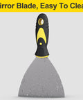 Close-up of a scraper from the 5Pcs Putty Knife Set With 1 Inch 2 Inch 3 Inch 4 Inch And 5 Inch Scrapers For Drywall Repair Spackle Painting