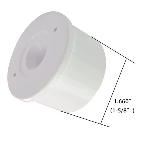 1-1/4 Inch Caster Fitting Insert For Furniture Grade Caster Connections Pack Of 4 High Gloss PVC Material Inside Diameter 1.660 Inches