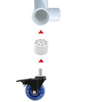 1-1/4 Inch Caster Fitting Insert For Furniture Grade Caster Connections Pack Of 4 High Gloss PVC Material Inside Diameter 1.660 Inches Not Compatible With PVC Pipe Ideal For Replacing Worn Inserts In Furniture And Carts