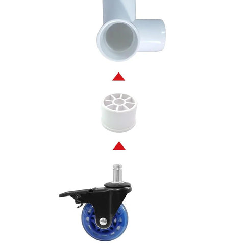 1-1/4 Inch Caster Fitting Insert For Furniture Grade Caster Connections Pack Of 4 High Gloss PVC Material Inside Diameter 1.660 Inches Not Compatible With PVC Pipe Ideal For Replacing Worn Inserts In Furniture And Carts