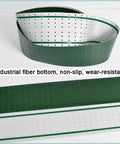PVC Conveyor Belt Material For Industrial Packing Machines Replacement Belt For Transport Conveyors And Conveyor Table 0.3 Inch Thick, 16.4 Feet Long in a looped shape, showcasing non-slip texture and wear-resistant surface.