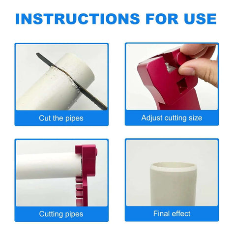 Instructions for Rugged Metal Body Nine In One PVC Deburring And Chamfer Tool With Adjustable Cutting Angle for pipework.