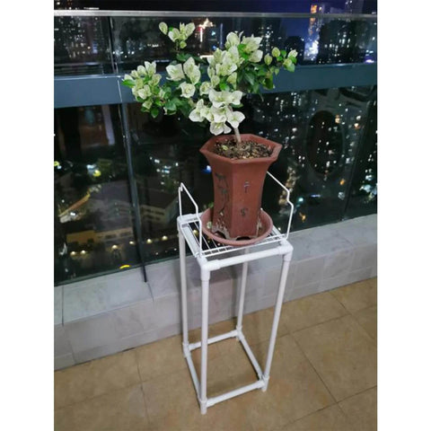 PVC plant stand made from Six Piece Set Of Half Inch Schedule 40 PVC Pipe 17 Inch Length White For Indoor Outdoor DIY Projects
