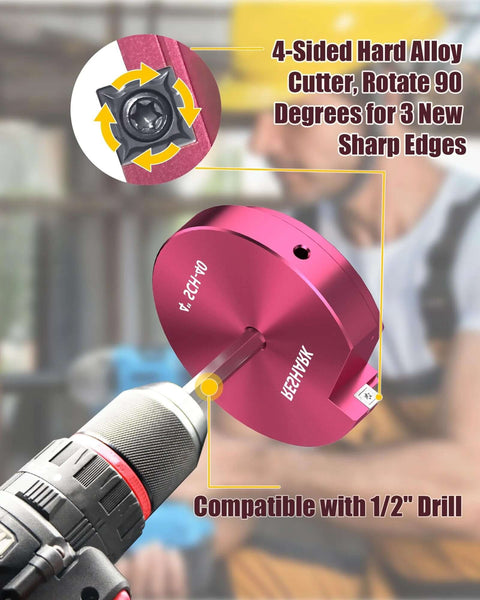2 Inch PVC Pipe Reamer Fitting Saver Socket For Schedule 40 PVC Deburring Tool Fits Standard One Half Inch Drill Pro Grade