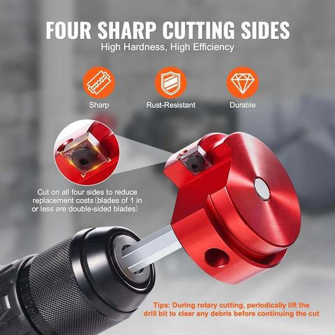 PVC Pipe Reamer Kit Drill Ready 4 Piece Set Aluminum Alloy With Size Options 1.5 Inch 2 Inch 3 Inch 4 Inch Fits PVC ABS CPVC Fittings