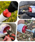 Nine Piece PVC Pipe Reamer Kit For 1/2 To 4 Inch Pipes With Inner Cutter For PVC CPVC ABS Conduit And SCH40 Repairs in use