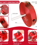 Nine Piece PVC Pipe Reamer Kit For 1/2 To 4 Inch Pipes With Inner Cutter For PVC CPVC ABS Conduit And SCH40 Repairs All In One Pipe Fitting Saver Pro Grade For DIY Pros, detailed view showing red hex shank and carbide insert in use with instructions.
