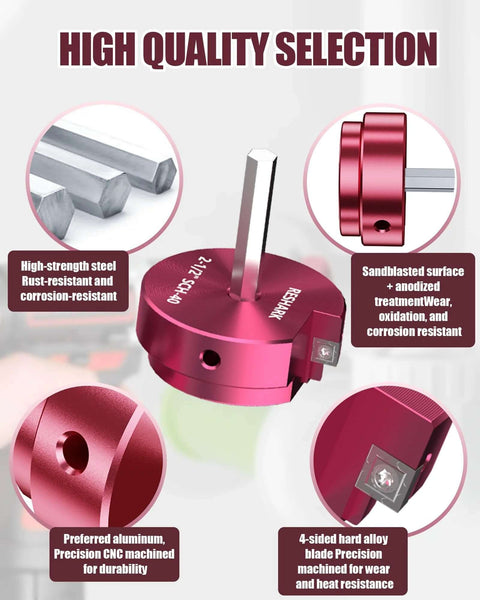 2 Inch PVC Pipe Reamer Fitting Saver Socket For Schedule 40 PVC Deburring Tool Fits Standard One Half Inch Drill Pro Grade