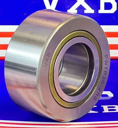 PWTR30-2RS-XL Track Rollers Bearing Cam Follower 30x62x29mm, cylindrical roller set with 2 rubber seals, front view