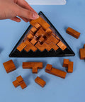 Pyramid Resin Puzzle Molds 2 Pack Silicone Mold For Epoxy Resin Casting And DIY Crafts with assembled puzzle pieces