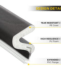 Weather Stripping Door Seal Strip - Soundproof Q-Shaped Foam for Exterior Door Frame, Large Gap Seal, Detailed Material View
