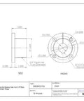 Technical drawing of QT34 SureGrip Bushing for Shaft Mount with Split Flange, 0.75 Inch Bore, Steel TB Woods.