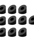Quarter Inch 30 Degree Black Beveled Washer For Cable Railing 10 Pack, showing all washers with black finish.