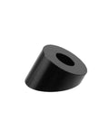Quarter Inch 30 Degree Black Beveled Washer For Cable Railing 10 Pack, front view of single black washer for railing installations