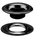 Quarter Inch Hole Sheet Metal Grommet And Washer Set Dull Black Oxide Heavy Duty 1,440 Sets close-up view