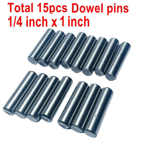 Quarter Inch Dowel Pins Kit 15 Pieces One Inch Long Metal Shelf Pins For Shelves Bunk Beds Woodworking Alloy Steel Bearings