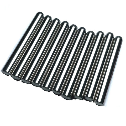 One Quarter Inch Dowel Pins 10 Pack For Furniture And Woodworking, Precision Ground Alloy Steel, Two Inch Length, by ZDingTech