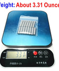 Quarter Inch Dowel Pins Kit 15 pieces weighing 3.31 ounces on a digital scale