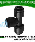 30 Pack One Quarter Inch Drip Irrigation Tee Fittings With Push To Fit Barbed Connectors For One Quarter Inch Tubing Leak Free T