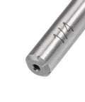 Close-up of Quarter Inch HSS Chucking Reamer For Lathe With 6 Straight Flutes And Round Shank Pro Grade Reaming Drill Bit For Stainless Steel Holes