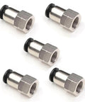 1/4 Inch Air Tube Fittings Set Pro Grade Featuring 1/8 NPT Female Push To Connect Quick Connect Air Hose Fittings 5 Pack