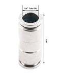 Union Straight Push To Connect Fittings One Quarter Inch Tube Quick Connect For Air And Water Lines Nickel Plated Brass 2 Pack