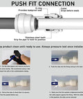 One Quarter Inch Push Fit Straight Union Quick Connect For RO Water Systems, DIY Friendly, No Tools Tubing Adapter, Easy Install