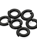 One Quarter Inch Split Lock Washers In 304 Stainless Steel 18-8 With Black Finish, Durable Nuts And Bolts Security, Pack Of 100