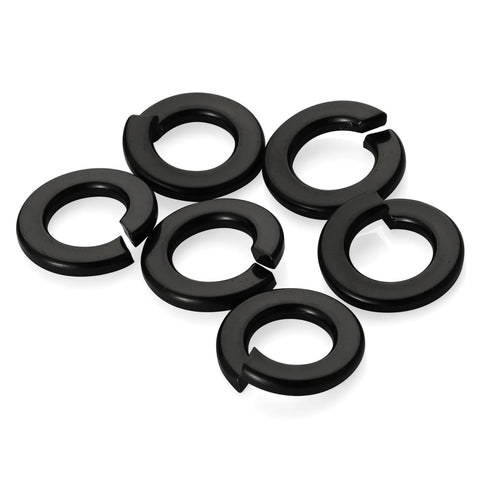 One Quarter Inch Split Lock Washers In 304 Stainless Steel 18-8 With Black Finish, Durable Nuts And Bolts Security, Pack Of 100