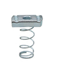 One Quarter Inch Twenty Thread Spring Channel Nut With Zinc Electroplate Finish Long Spring Nut For Unistrut Channels