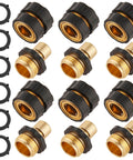 Six Pack Quick Connect Hose Fittings Kit For Garden Hose Three Quarter Inch GHT With Six Female And Six Male Quick Connectors