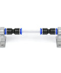 One Quarter Inch Quick Connect Pneumatic Fittings Straight Union Coupler Push To Connect For Air Hose And Air Compressor installed view