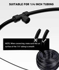 16 Pack One Quarter Inch Quick Connect Drip Irrigation Tee Fittings For One Quarter Inch Tubing No Tools Needed Leak Free