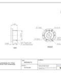 Technical drawing of Sure-Grip Bushing SK112 Quick Disconnect Shaft Mount For One And A Half Inch Bore Two Point Eight One Two Five Inch OD One Point Eight Seven Inch Length Seven Thousand In Lbs Torque Ductile Iron With Standard Keyway TB Woods, showing side and front dimensions.