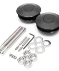 Quick latch hood pins universal kit, 2.44 inch diameter push button quick release hood bonnet pins, CNC machined aluminum, 2 pack