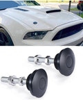 Quick latch hood pins universal kit, 2.44 inch diameter push button quick release hood pins on white car and product display