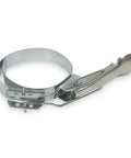 Quick Release Hose Clamp Galvanized Steel Inside Diameter Six Inches Width Seven Eighths Inch Silver Finish Durable Clamp