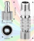 Five Piece Airbrush Quick Release Coupling Set With One Eighth Inch Female And Male Connectors For Air Hoses And Air Compressors Durable Metal Alloy Construction For Easy Tool Free Swaps And Efficient Painting.