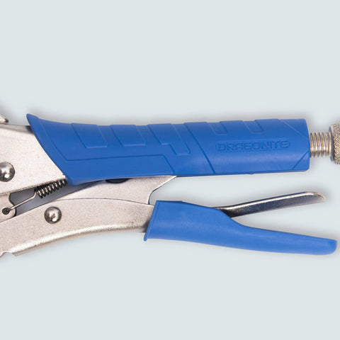 Effortless 11 Inch Quick Release Pocket Hole Clamp Set handle and latch detailed view