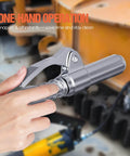Grease Gun Coupler 2-Pack Quick Release Tips With One-Hand Operation, 6-Jaw Locking, Fits One-Eighth NPT Thread in use on machine