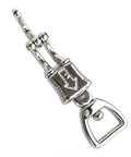 Two Pack Quick Release Panic Snap With Rectangular Swivel One Inch By Four And One Half Inch Heavy Duty Nickel Plated for Equine Leads.