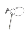 Four Sets Quarter Inch Diameter Single Ball Quick Release Pins Made From 316 Stainless Steel For Bimini Tops And Marine Hardware With Lanyard