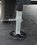 Quick Release Pull Pin For Fifth Wheel Landing Gear No Fuss One Time Install Keeps Leg Drop Easy And Smooth in silver installed