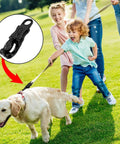 Children playing with a dog on a leash showing 5 Pack Quick Release Snaps With Fixed Eye Zinc Alloy Construction, inset detail.