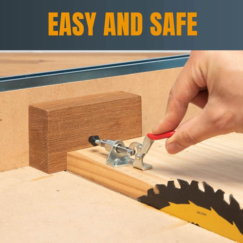 Installing Dual Toggle Clamp 100 Lb Quick Release Push Pull Clamp For Woodworking Jigs in crosscut sled