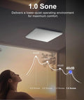 Powerful 110 CFM Bathroom Exhaust Fan With No Attic Access Needed, Easy Install, Ultra Quiet 1.0 Sone, ceiling mounted view