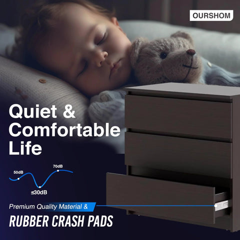 Sleeping baby with dresser using 12 Inch Full Extension Drawer Slides With Ball Bearing For Heavy Duty Side Mount Rails.