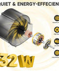 Powerful 2-In-1 Bathroom Exhaust Fan With Light For Quick Moisture Removal And Odor Control, 130 CFM motor diagram