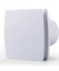 Quiet 110 CFM Exhaust Fan With 1.0 Sones White Square Ceiling Or Wall Mount For Bathroom, Corridor, Office, Laundry Or Shop 5.9 Inch Duct 7.6 Inch Panel Beastly Power High Efficiency ABS Construction